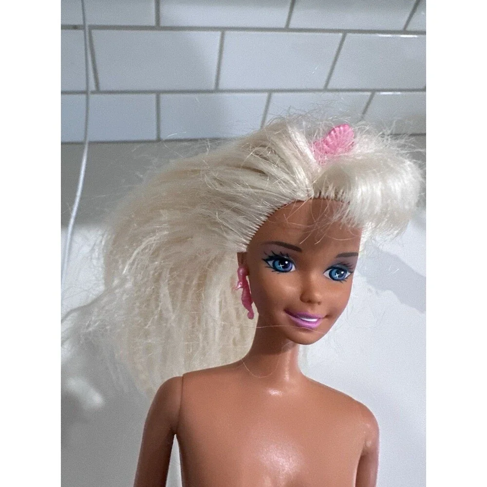 Vintage 1996 Barbie Bubbling Mermaid Doll Blonde Blue Tail Mattel 16131 Y2K